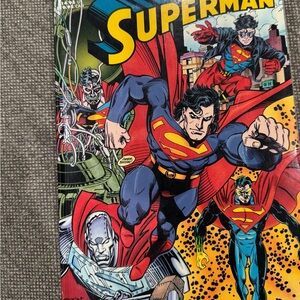 DC Comics Superman Comic Cover - Red, Blue, Yellow